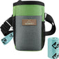 LIOOPET Dog Treat Pouch - Fashionable Green&Grey Design - Large Capacity Dog Treat Bag for Dog Walks, Outdoor Activities, Travel and Training - Includes 1 Poop Bags - PuriLite