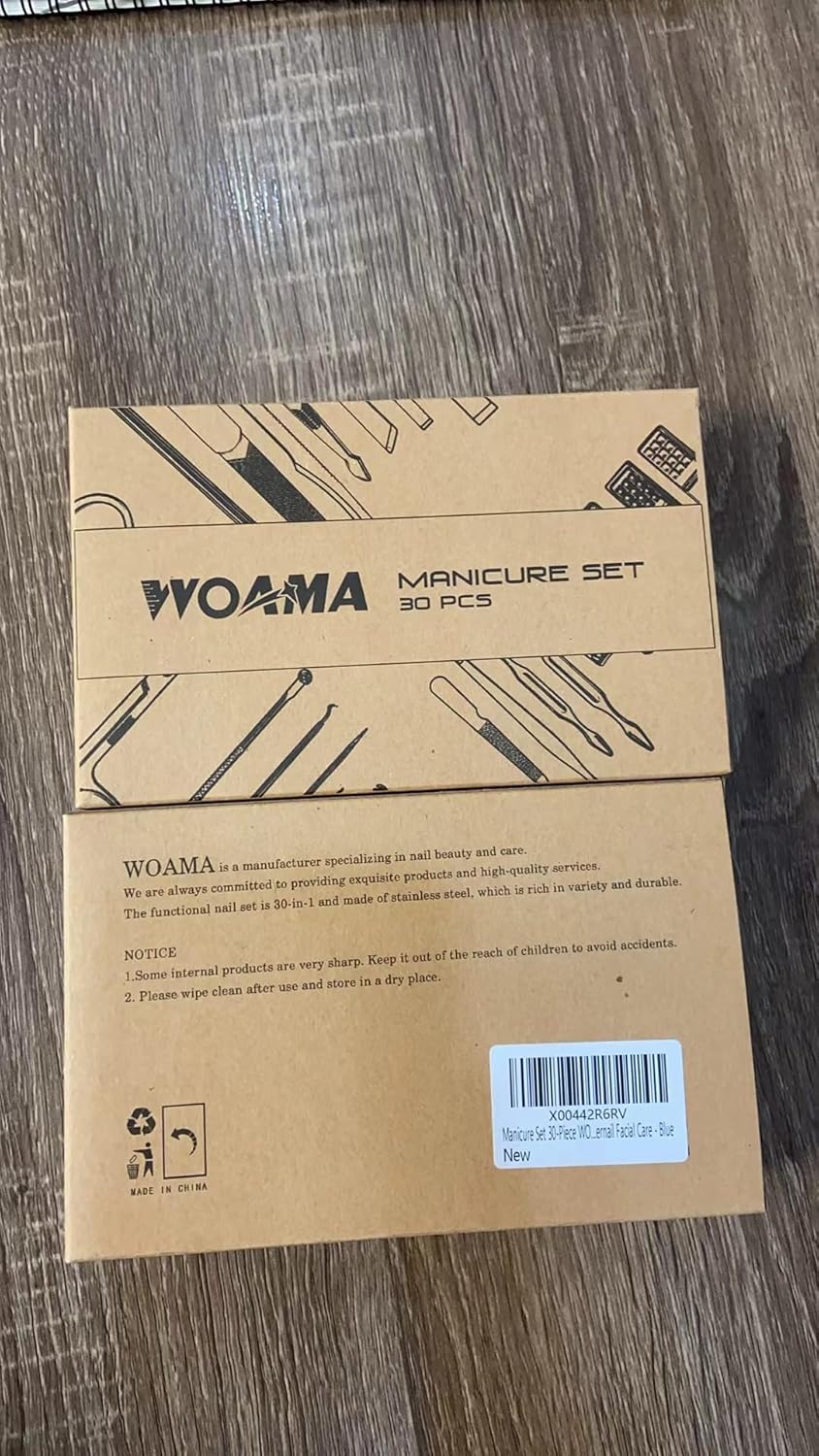 WOAMA Manicure Set 30 in 1 Nail Clipper Set Nail Kit for Women Men Stainless Steel Manicure Kit Professional with Travel Case - PuriLite