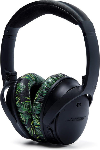 WC Wicked Cushions Upgraded Replacement Ear Pads for Bose QC35 & QC35ii (QuietComfort 35) Headphones & More - Softer Leather, Luxurious Memory Foam, Added Thickness, Extra Durability | Navy Tiger - PuriLite