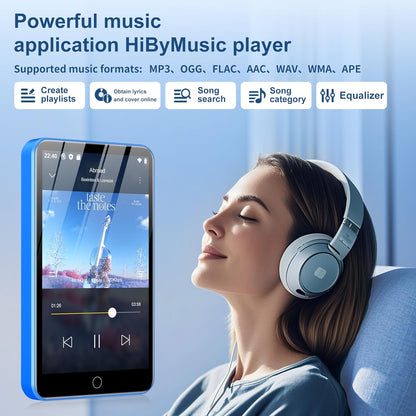 80GB MP3 Player with Bluetooth and WiFi, 4-inch Touch Screen MP3 Player with Bluetooth ， with Spotify, SpotifyKids, Audible, Andora, Amazon Player, MP4&MP3 Player up to 1TB Black - PuriLite