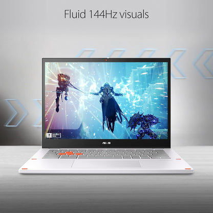 ASUS Chromebook Vibe CX34 Flip Cloud Gaming Laptop, 14" 144Hz Touchscreen Display, Intel® Core™ i5-1235U Processor, 512GB SSD, 16GB RAM, ChromeOS, Pearl White, CX3401FBA-AS51T-CB - PuriLite