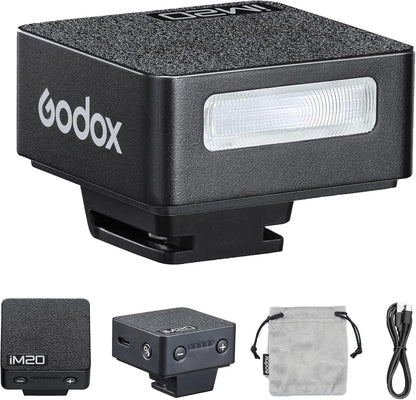 Godox IM20/IM22 Mini Camera Flash,3s Recycle Time,440 Full Power Flash Time Built in Lithium Battery for Fuji,for Canon,for Nikon,for Sony, for Olympus Camera (im22) - PuriLite