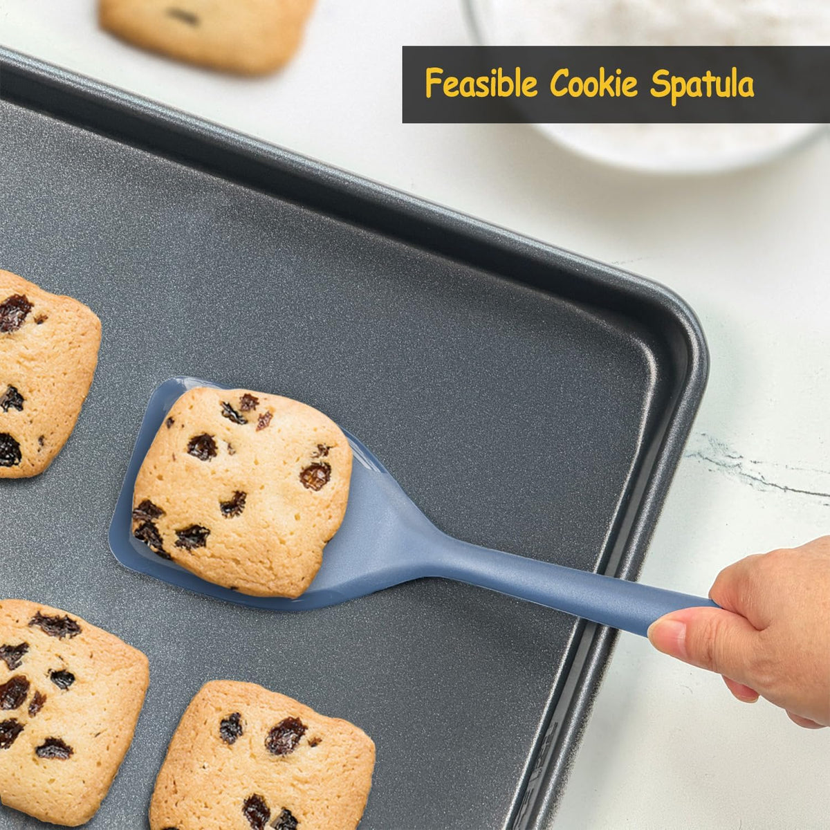 Silicone Spatula Set, 600°F Heat Resistant Silicone Spatula Turner Flipper for Cooking, Non Stick and Non Scratch Kitchen Utensils for Eggs & Pancakes, 4 Pack, Black - PuriLite