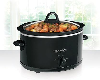 Crock-Pot 7-Quart Oval Manual Slow Cooker | Stainless Steel (SCV700-S-BR) - PuriLite