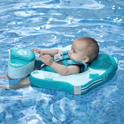 Mambobaby Baby Swim Float with Canopy, Non-Inflatable Solid Baby Float, Upgrade Soft Skin-Friendly Material Infant Swim Float - PuriLite