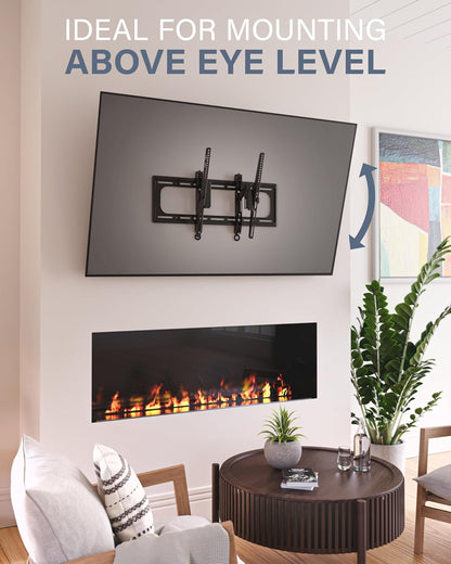SANUS Advanced Tilt Premium Universal TV Wall Mount for 46” to 90” Flat-Panel TVs - Low Profile, Smooth Extension & Easy to Install - Model VLT6-B1 - PuriLite