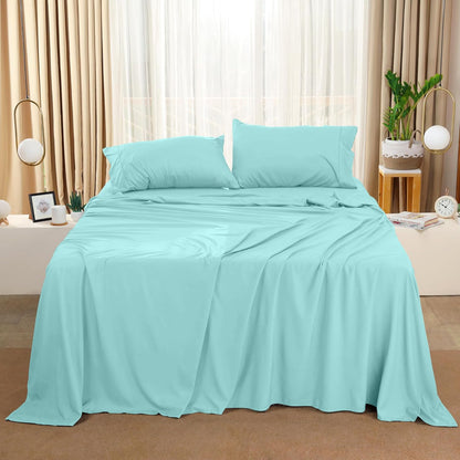 Utopia Bedding Queen Bed Sheet Set - 4 Piece Bedding - Soft Brushed Microfiber Fabric - Shrinkage & Fade Resistant - Easy Care (White) - PuriLite