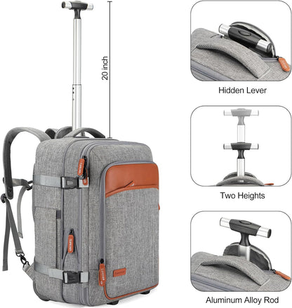 Lumesner Carry on Backpack, Extra Large 40L Flight Approved Travel Backpack for Men & Women - PuriLite