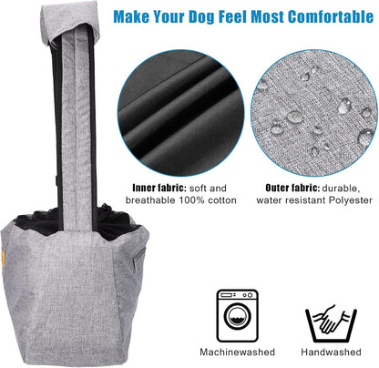 Ownpets Pet Dog Sling Carrier Bag Adjustable Padded Strap Dog Hand Free Safe Mesh Pet Carrier for Small Medium Dog Cat, Fit 10lbs up to 20 Pounds - PuriLite