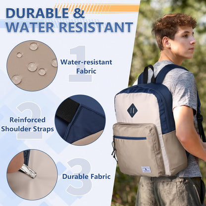 School Backpack for Kids,Lightweight Water Resistant Work Travel Backpack for Women Men Teens VONXURY - PuriLite