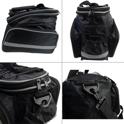 Disconano® Waterproof Multi Function Excursion Cycling Bicycle Bike Rear Seat Trunk Bag Carrying Luggage Package Rack Panniers with Rainproof Cover - PuriLite