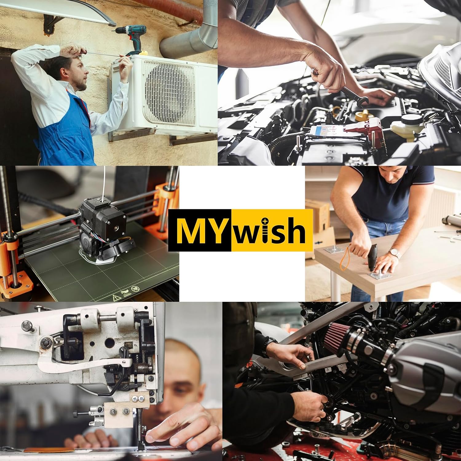 Mywish 900Pcs Metric Screw Assortment, M3 M4 M5 M6 Screw Assortment Kit 304 Stainless Steel Hex Socket Button Head Socket Cap Metric Screws Bolts & Flat Washers/Nuts/Hex Wrenches 16 Sizes 8MM to 20MM - PuriLite