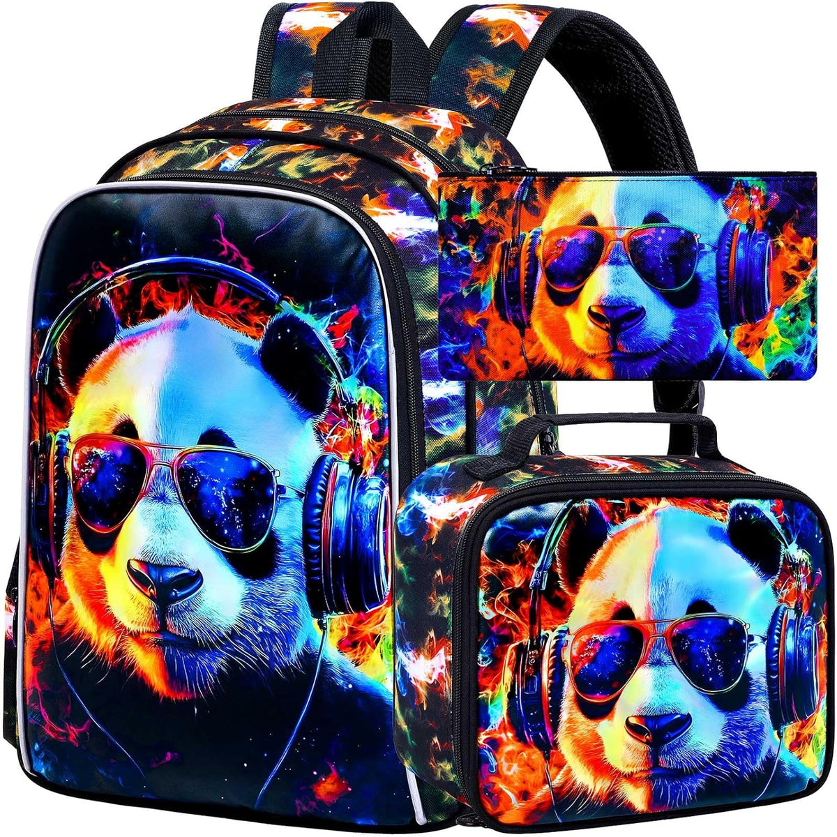3pcs Backpack for Boys and Girls, 16” Kids Kindergarten Bookbag with Lunch Box, Cute Elementary Backpacks for Boy Girl - PuriLite