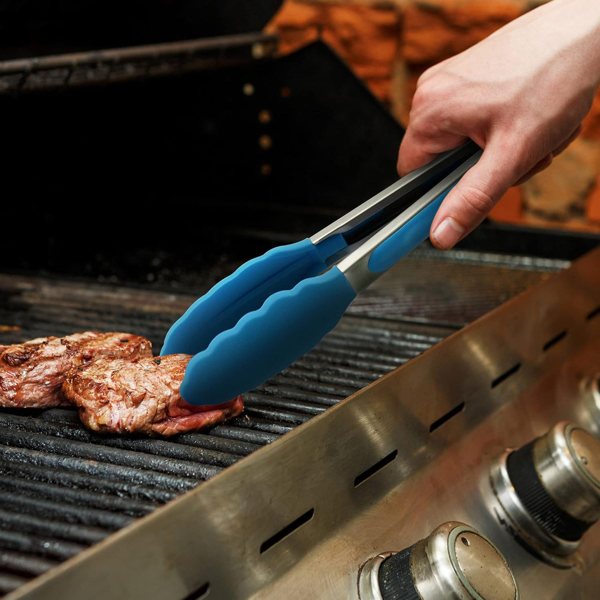 Purilite Select Silicone &amp; Stainless Steel Kitchen Tongs - PuriLite