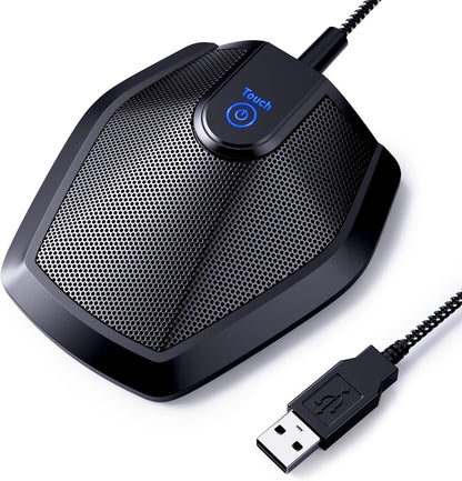 TONOR Conference USB Microphone, Omnidirectional Boundary Condenser PC Mic for Video Conference, Recording, Skype, Online Class, Court Reporter, Plug & Play Compatible with Mac OS Windows PC Computer - PuriLite