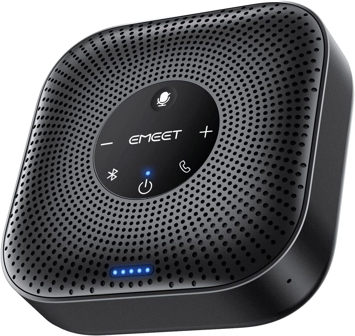 EMEET Conference Speakerphone M0 Plus, 4 AI Mics 360° Voice Pickup, Noise Reduction, USB C, Bluetooth Speakerphone for 8 People w/Daisy Chain for 16, Conference Speaker Compatible w/Leading Software - PuriLite
