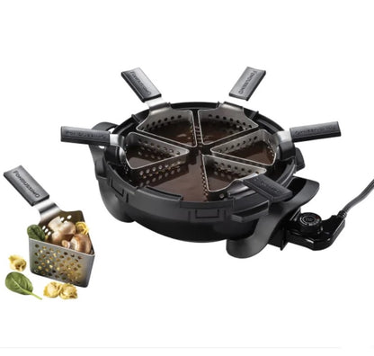 Fondussimo Electric Fondue Set with 6 Perforated Baskets - PuriLite