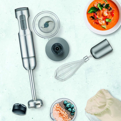 Cuisinart Smart Stick Hand Blender, Variable Speed, includes Chopper, Measuring Beaker and Whisk, 300W (CSB-87C) - PuriLite
