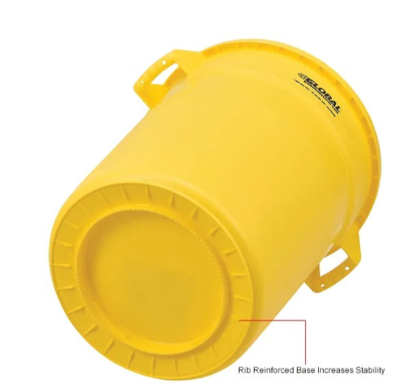 Global Industrial™ Plastic Trash Can - 20 Gallon Yellow - PuriLite