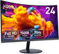 KOORUI 24 inch Curved Monitor, Full HD 1080P Curved Computer Monitor, 1500R, 75Hz Monitor, HDMI VGA, Tilt Adjustment, LCD Monitor, Eye Care, Black 24N5CA - PuriLite