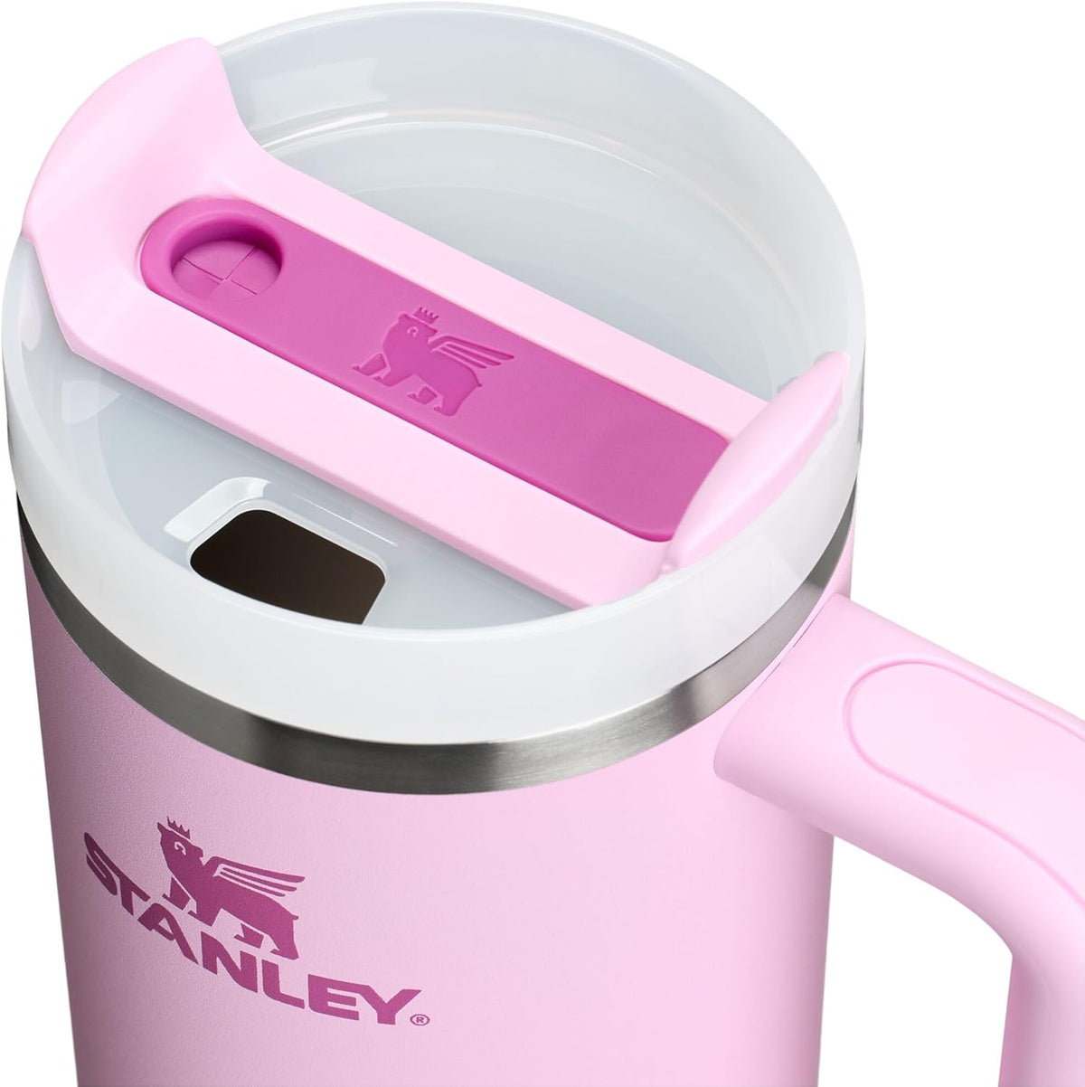 Stanley Quencher H2.0 Tumbler with Handle and Straw 30 oz Flowstate 3-Position Lid Cup Holder Compatible for Travel Insulated Stainless Steel Cup BPA-Free Cherry Blossom - PuriLite