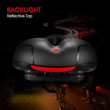 Comfortable Bike Seat for Men Women with Dual Shock Absorbing Ball Waterproof Wide Bicycle Saddle Fit for Most Standard Post - PuriLite
