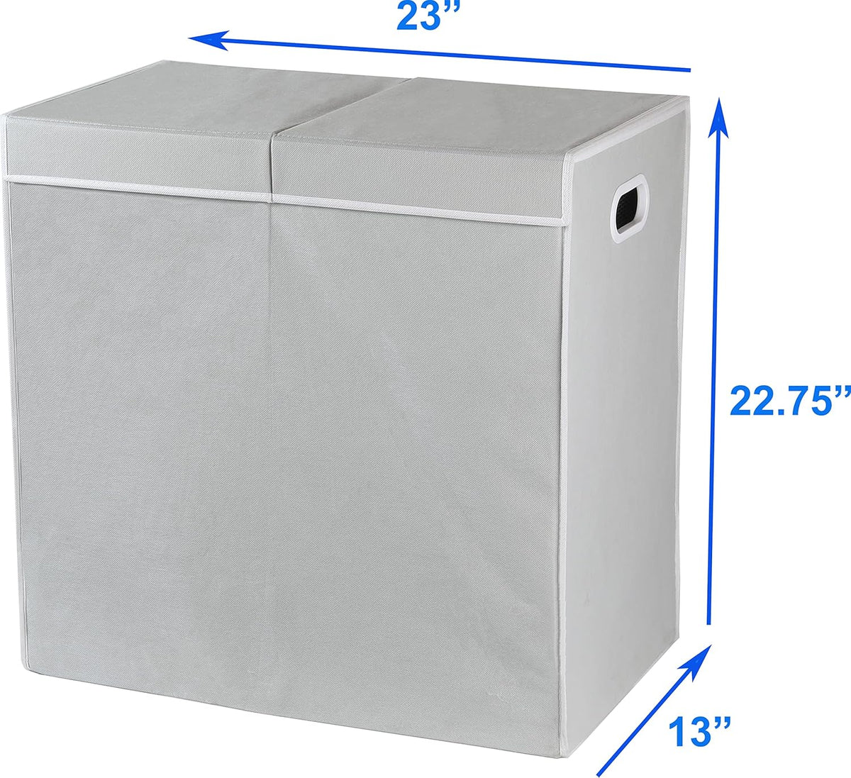 SimpleHouseware Double Laundry Hamper with Lid and Removable Laundry Bags, Beige - PuriLite