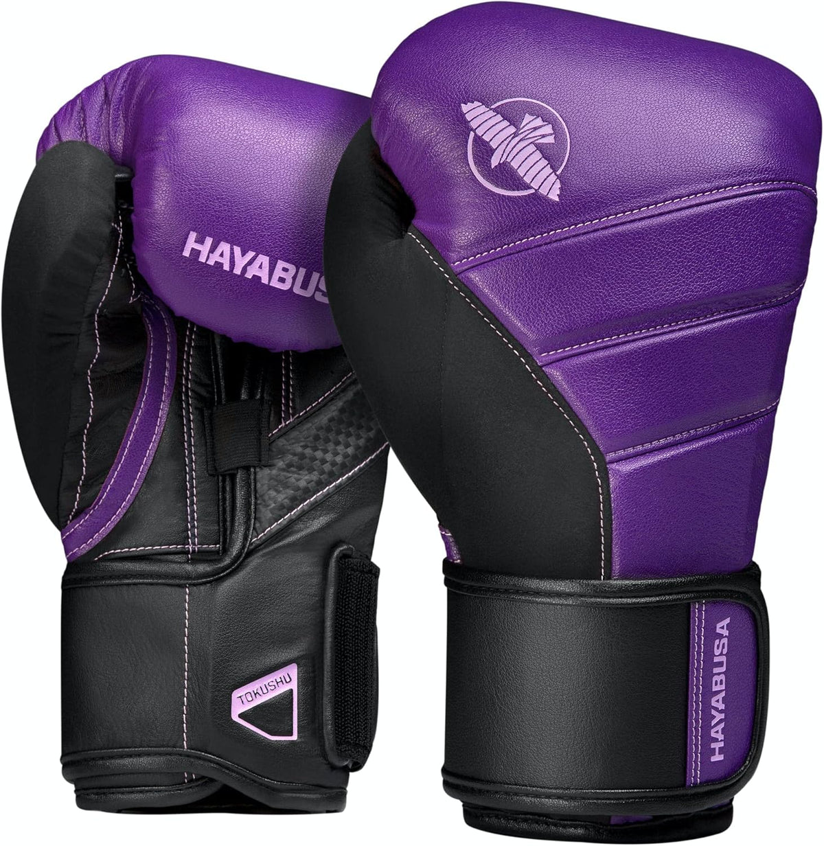 Hayabusa T3 Boxing Gloves for Men and Women Wrist and Knuckle Protection, Dual-X Hook and Loop Closure, Splinted Wrist Support, 5 Layer Foam Knuckle Padding - PuriLite