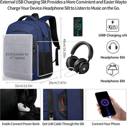 Laptop Backpack Travel Computer Backpack College Bookbag School Backpack - PuriLite