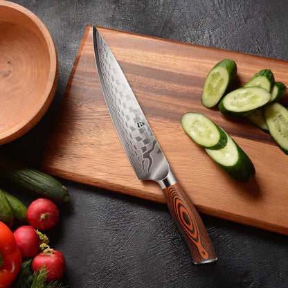 TUO Boning Knife - Razor Sharp Fillet Knife - High Carbon German Stainless Steel Kitchen Cutlery - Pakkawood Handle - Luxurious Gift Box Included - 7 inch - Fiery Phoenix Series - PuriLite