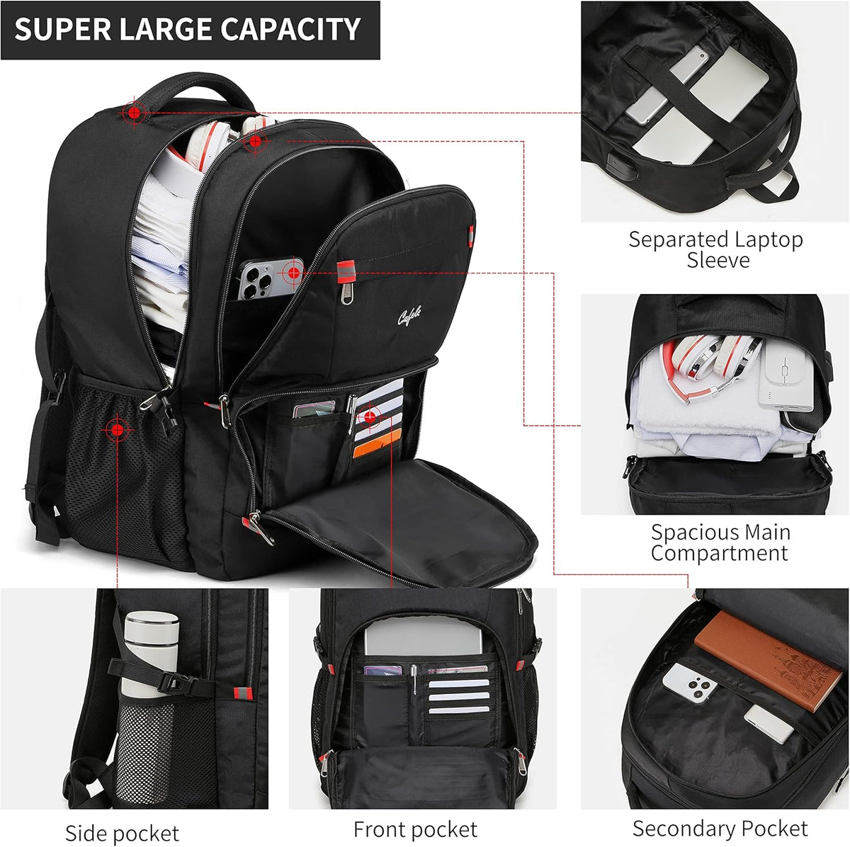 Laptop Backpack Travel Computer Backpack College Bookbag School Backpack - PuriLite
