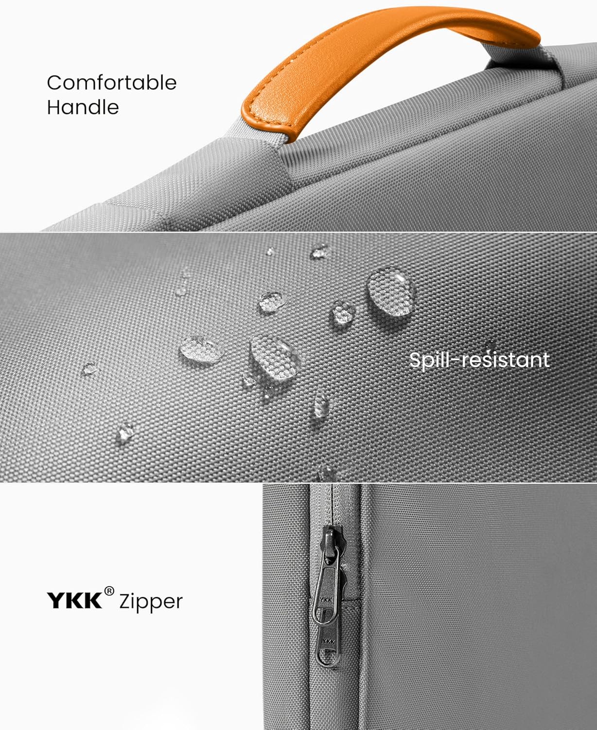 tomtoc 360 Protective Laptop Carrying Case for 16-inch New MacBook Pro M4/M3/M2/M1 Pro/Max 2024-2019, Water-Resistant Laptop Bag Sleeve with Accessory Pocket for The New Razer Blade 15 - PuriLite