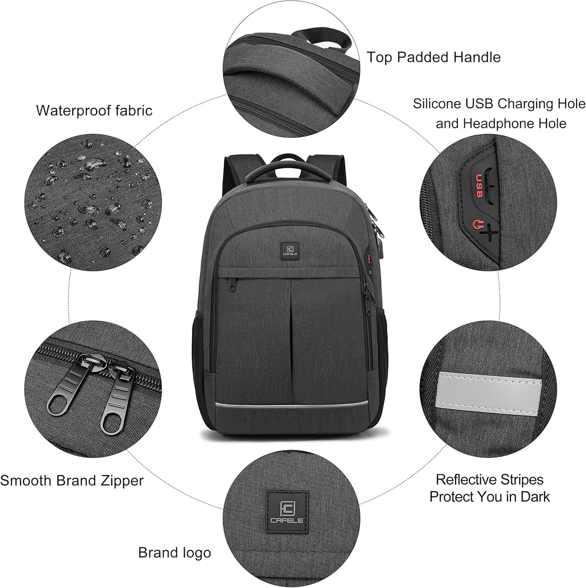 Laptop Backpack Travel Computer Backpack College Bookbag School Backpack - PuriLite