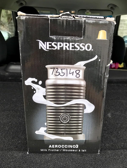 Nestle Nespresso Aeroccino3 3594 Black Milk Frother - PuriLite
