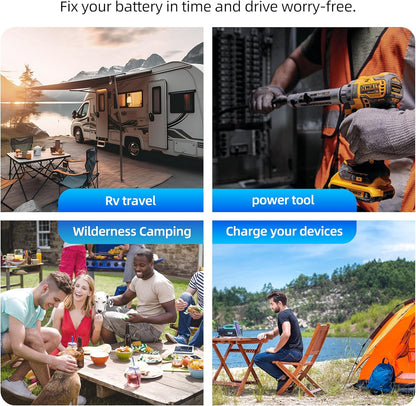 SUNWHEEL 4000W Pure Sine Wave Inverter, 12V DC to 110V/120V AC Power Inverter for RV、Microwave、Off Grid、Truck、Refrigerator、Air Conditioner with 4 AC outlets and LCD Display - PuriLite