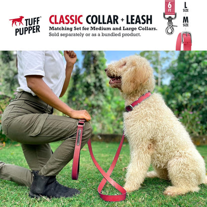 Tuff Pupper Classic Heavy Duty Dog Collar | 10x Stronger Than Leather | 100% Waterproof & Odor Proof Dog Collar | Tough Rust-Proof All Metal Hardware - PuriLite