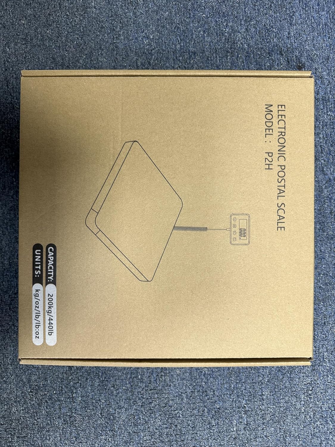 RAOYAN Shipping Scale, 440lb/0.5oz High Accuracy Digital Postal Scale with LCD Display, Hold/Tare Function, Shipping Scale for Package, Luggage, Warehouse (Including 2 Batteries, Charging Cable) - PuriLite