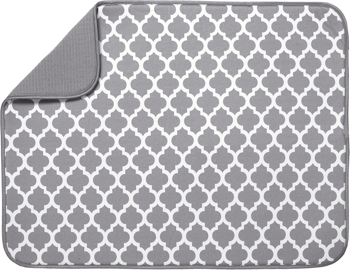 XL Microfiber Dish Drying Mat | Reversible Absorbent Kitchen Counter Drying Pad
