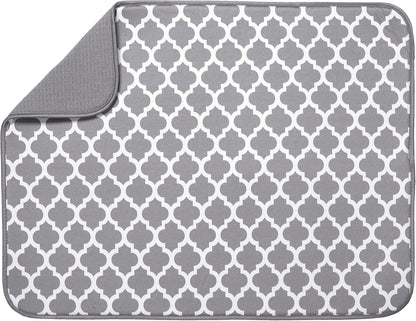 XL Microfiber Dish Drying Mat | Reversible Absorbent Kitchen Counter Drying Pad