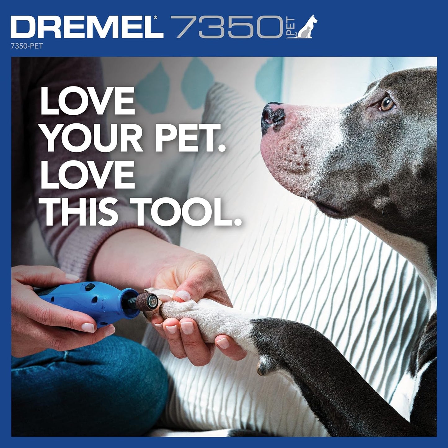 Dremel 7350-PET 4V Pet & Dog Nail Grinder, Easy-to-Use & Safe Nail Trimmer, Professional Pet Grooming Kit - Works on Large, Medium, Small Dogs & Cats - PuriLite