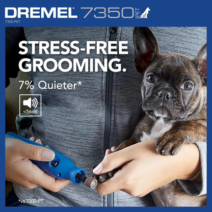 Dremel 7350-PET 4V Pet & Dog Nail Grinder, Easy-to-Use & Safe Nail Trimmer, Professional Pet Grooming Kit - Works on Large, Medium, Small Dogs & Cats - PuriLite