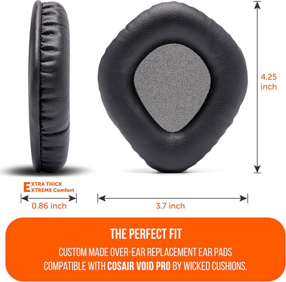 WC Upgraded Replacement Earpads for Corsair Void & Corsair Void Pro Wired & Wireless Gaming Headsets Made by Wicked Cushions | Improved Durability, Thickness, and Sound Isolation | (Red Camo) - PuriLite