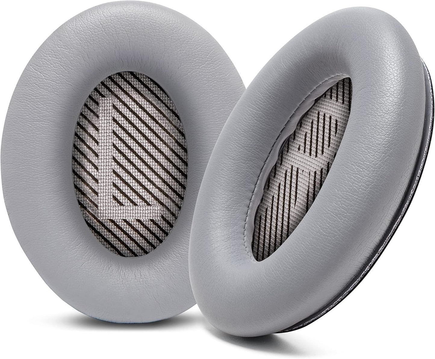 WC Wicked Cushions Upgraded Replacement Ear Pads for Bose QC35 & QC35ii (QuietComfort 35) Headphones & More - Softer Leather, Luxurious Memory Foam, Added Thickness, Extra Durability | Navy Tiger - PuriLite