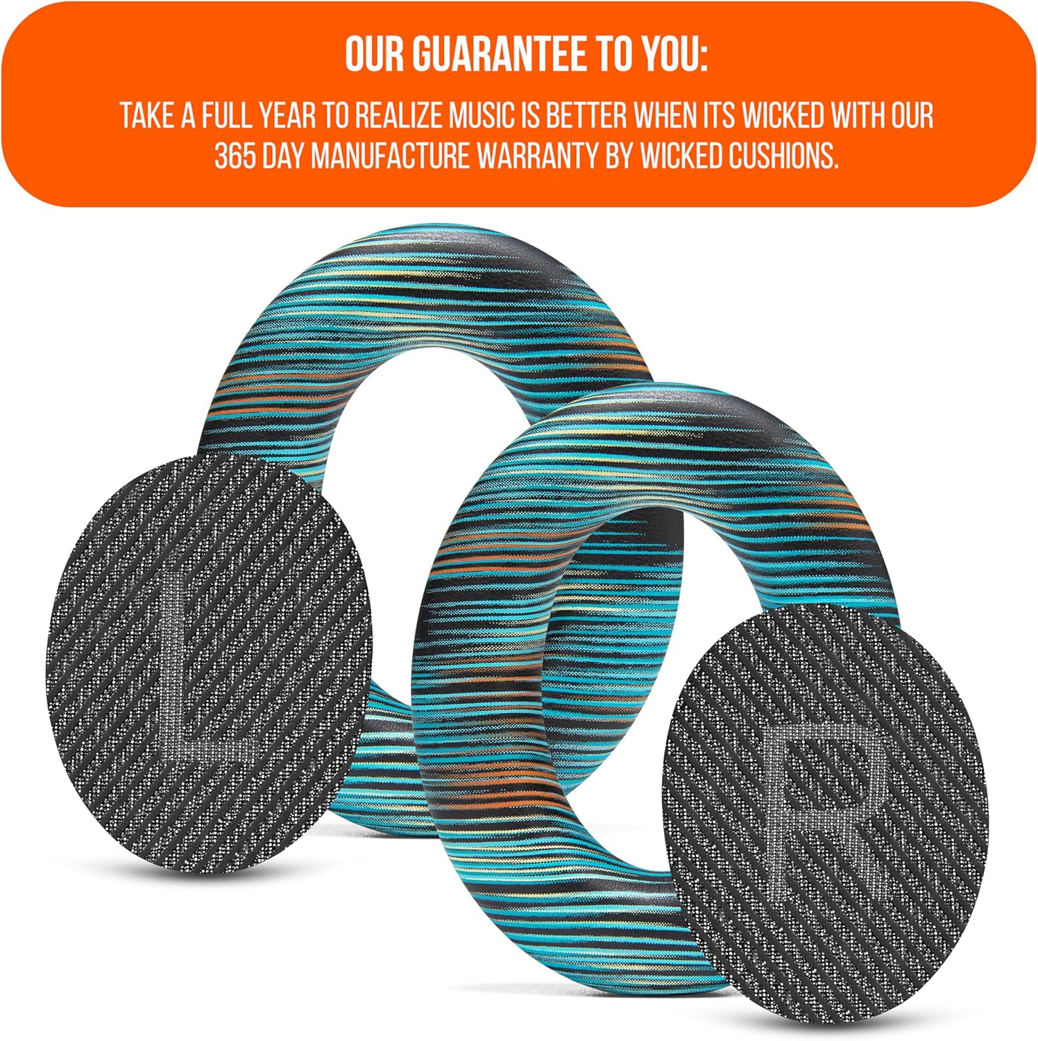 WC Wicked Cushions Upgraded Replacement Ear Pads for Bose QC35 & QC35ii (QuietComfort 35) Headphones & More - Softer Leather, Luxurious Memory Foam, Added Thickness, Extra Durability | Navy Tiger - PuriLite