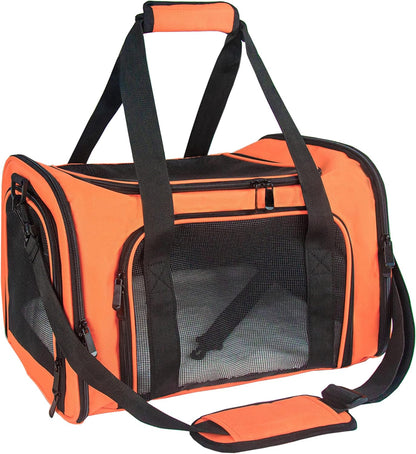 NextFri Soft Sided Carrier for Cats Dogs,TSA Airline Approved Collapsible Travel Pet Carrier (Magenta, Medium) - PuriLite