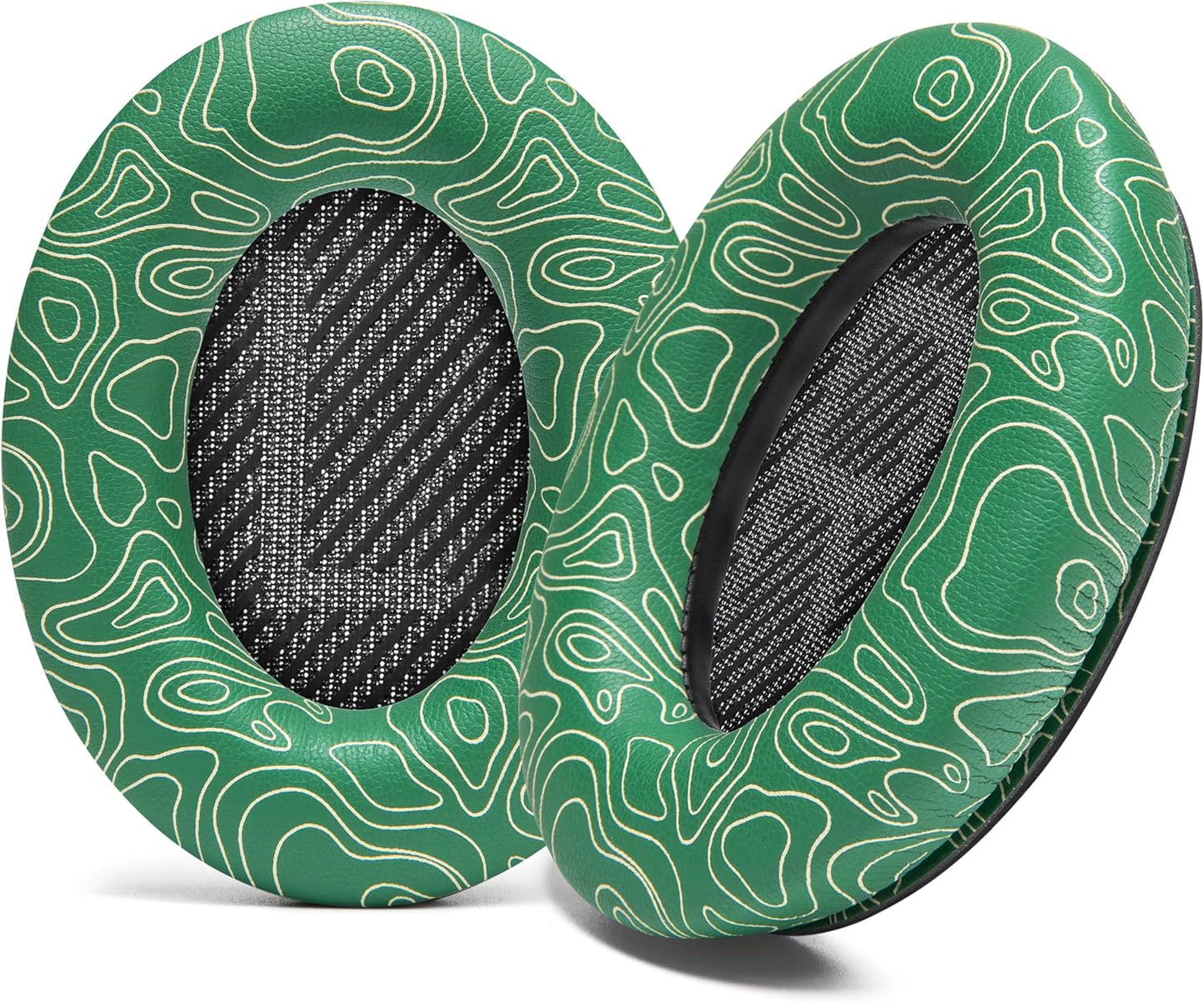 WC Wicked Cushions Upgraded Replacement Ear Pads for Bose QC35 & QC35ii (QuietComfort 35) Headphones & More - Softer Leather, Luxurious Memory Foam, Added Thickness, Extra Durability | Navy Tiger - PuriLite