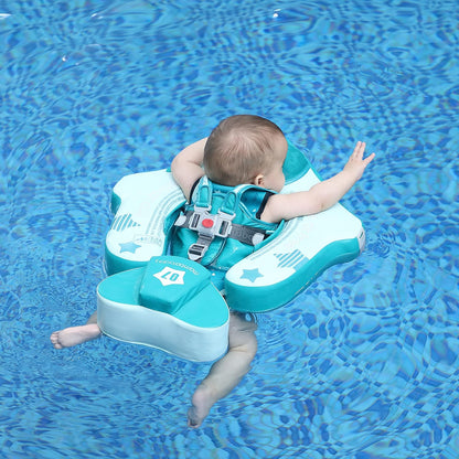 Mambobaby Baby Swim Float with Canopy, Non-Inflatable Solid Baby Float, Upgrade Soft Skin-Friendly Material Infant Swim Float - PuriLite