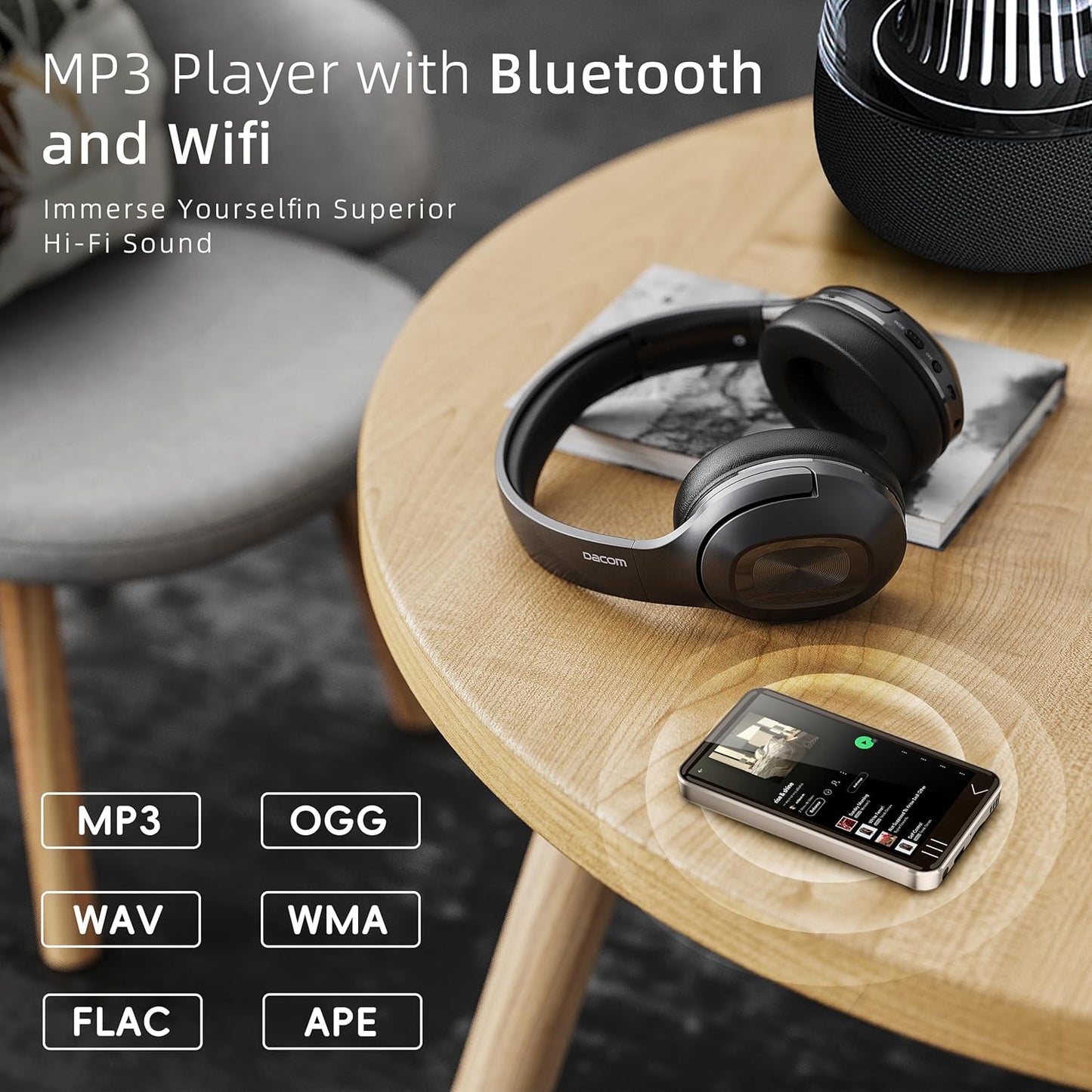 MP3 Player with Bluetooth and WiFi, Music Player with Camera Spotify Pandora,Amazon Music, 4" Touch Screen Android MP4 MP3 Player with Speaker 144GB MP4 & MP3 Player for Travel Sport - PuriLite