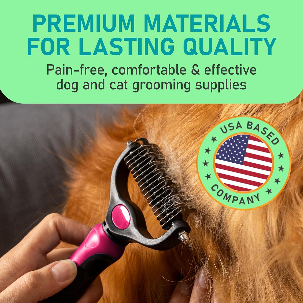 Maxpower Planet Pet Grooming Brush - Double Sided Shedding, Dematting - Undercoat Rake for Dogs - Dog Grooming Brush - Deshedding Brush for Dogs - Dog Brush, Cat Brush, Reduce Shedding by 95%, Black - PuriLite
