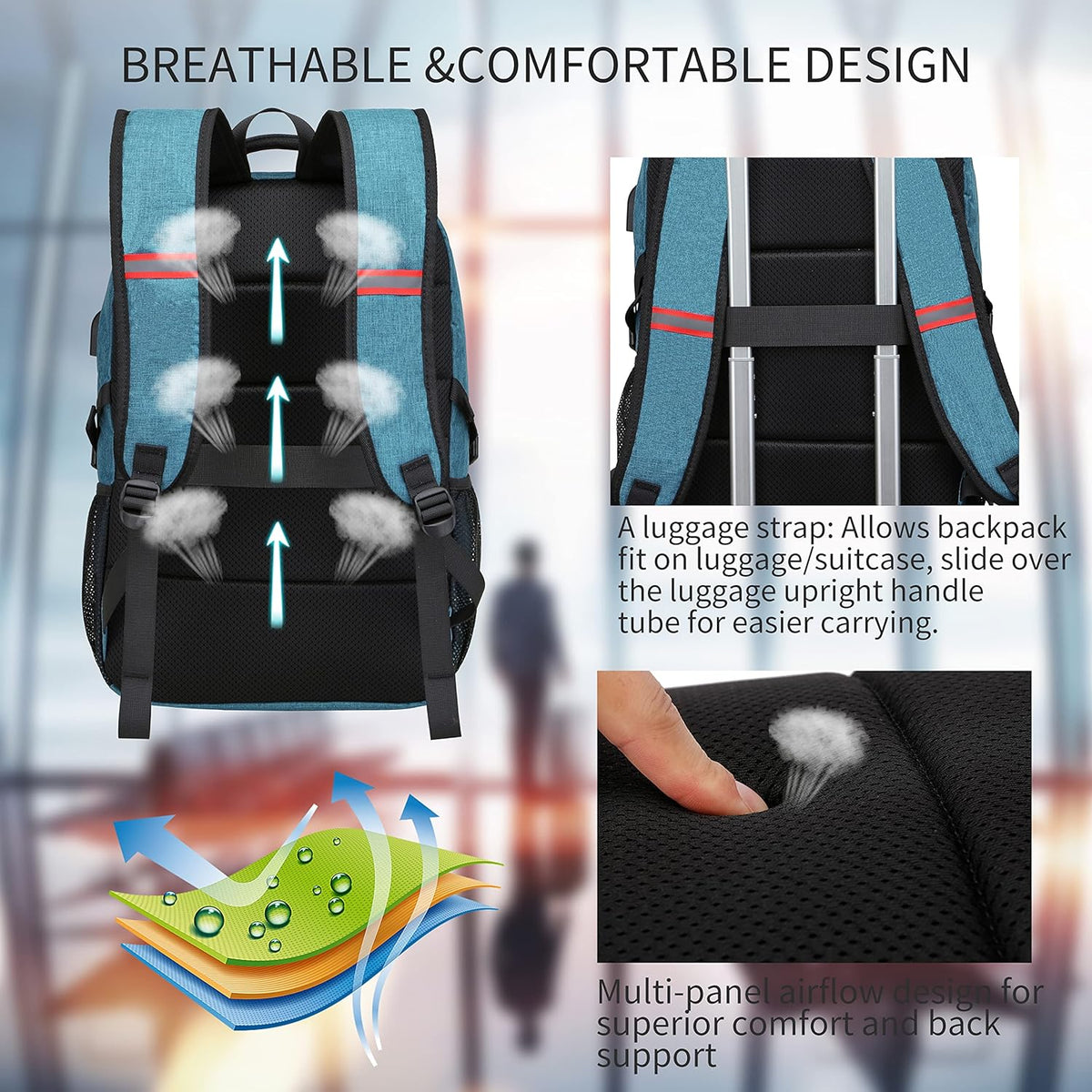 Laptop Backpack Travel Computer Backpack College Bookbag School Backpack - PuriLite